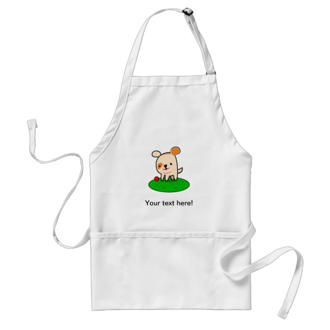 Cute puppy cartoon adult apron (Front)