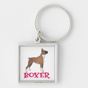 Cute Puppy Cartoon Dog Lover Boxer Keychain