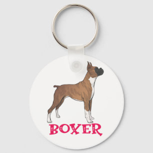 Cute Puppy Cartoon Dog Lover Boxer Keychain