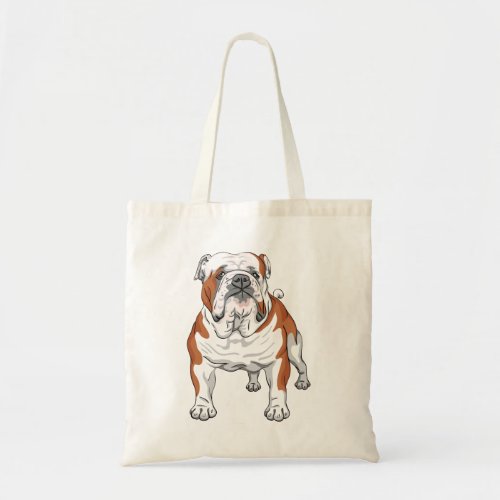 Cute Puppy Cartoon Dog Mom English Bulldog Tote Bag