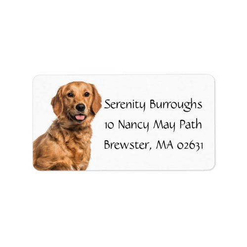 Cute Puppy Cartoon Dog Mom Golden Retriever Label