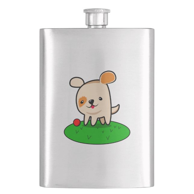 Cute puppy cartoon flask (Front)