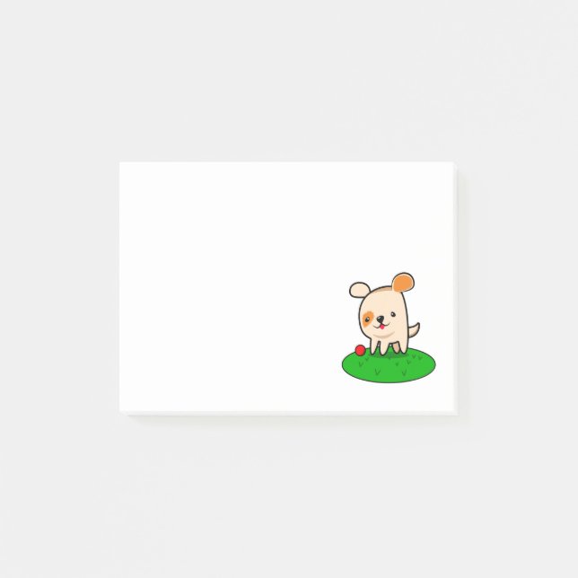 Cute puppy cartoon post-it notes (Front)