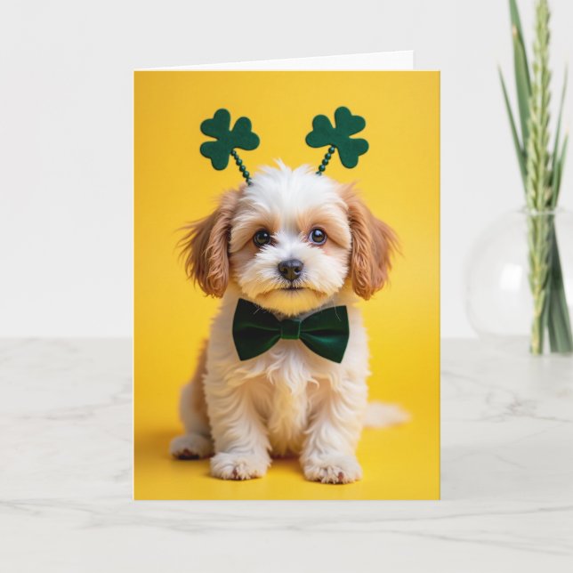 Cute Puppy Celebration Card (Front)