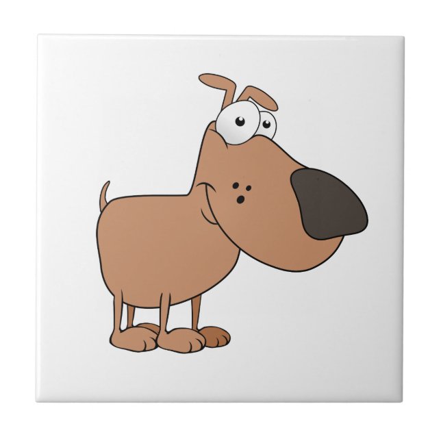 Cute Puppy Ceramic Tile (Front)