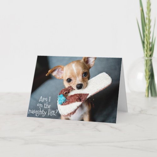 Cute Puppy Chihuahua Christmas from Dog Card