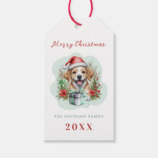 Cute Puppy Christmas Gift Tags