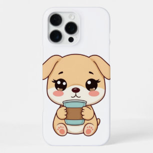 🐶☕ Cute Puppy Coffee Illustration Kawaii Dog Co iPhone 16 Pro Max Case