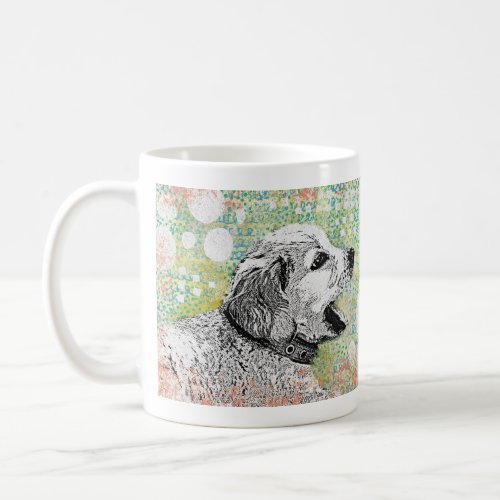 Cute Puppy Coffee Mug _ Golden Retriever Dog