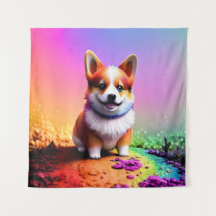 Cute Puppy Corgi Dog-36475 Tapestry