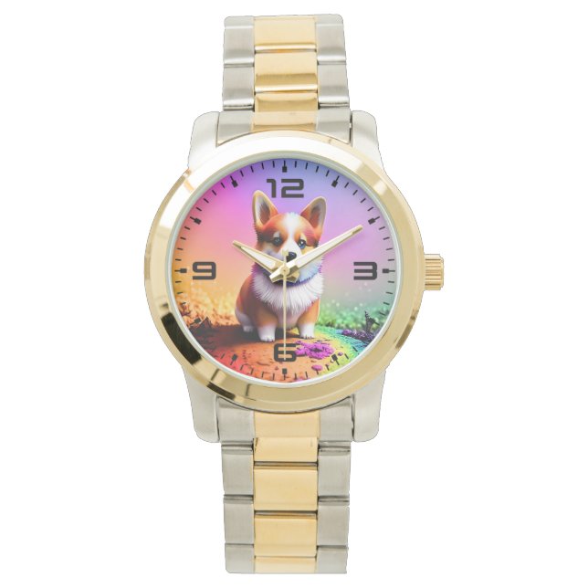 Cute Puppy Corgi Dog-36475 Watch (Front)