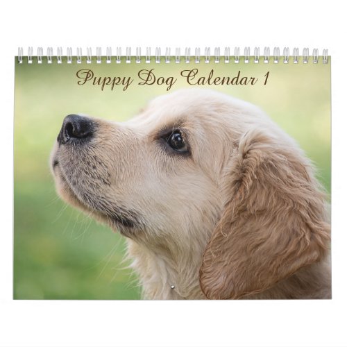 Cute Puppy Dog 1 Calendar