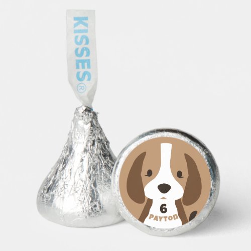 Cute Puppy Dog Age  Name Kids Birthday Party Hersheys Kisses