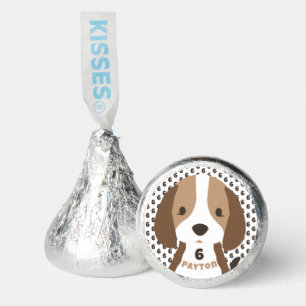 Cute Puppy Dog Age & Name Kid's Birthday Party Hershey®'s Kisses®