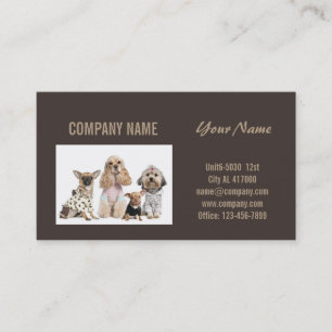 cute puppy dog animal pet SPA veterinarian Business Card