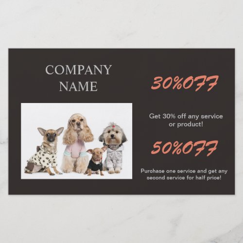 cute puppy dog animal pet SPA veterinarian Flyer