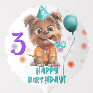 Cute Puppy Dog Birthday Party Balloon