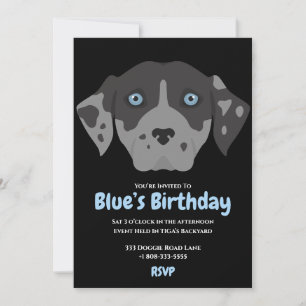 Cute puppy dog birthday party invitation