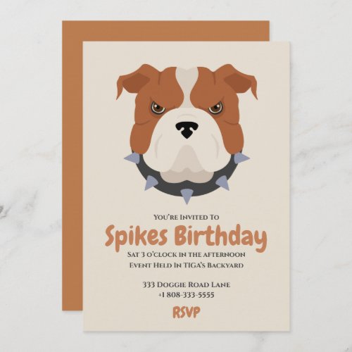 Cute puppy dog birthday party  invitation