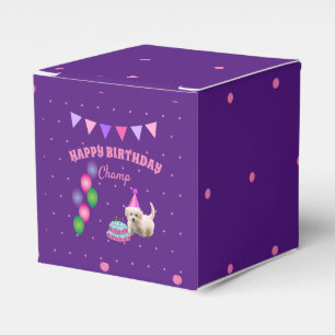 Cute Puppy Dog Birthday Pet Party Celebration  Favor Boxes