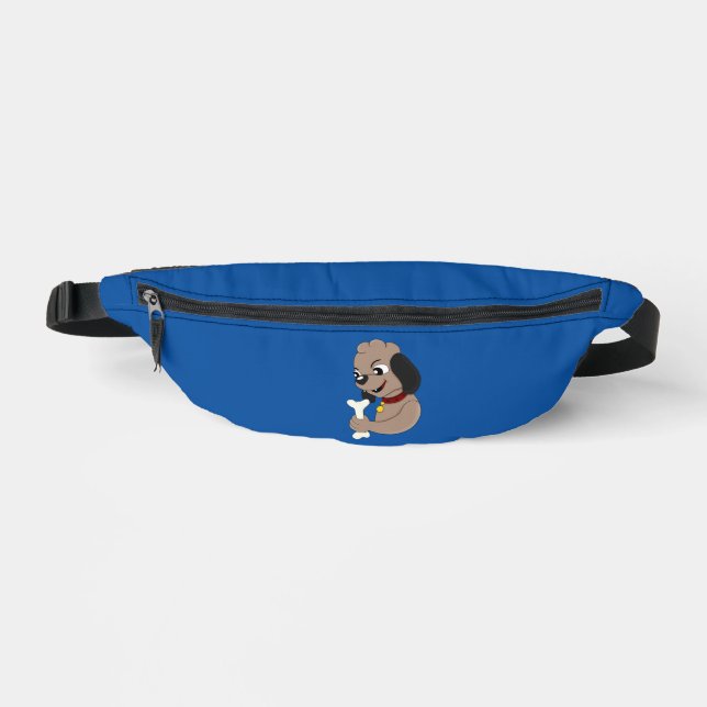 Cute puppy dog cartoon fanny pack (Front)