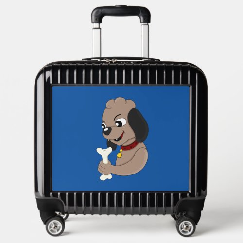 Cute puppy dog cartoon luggage