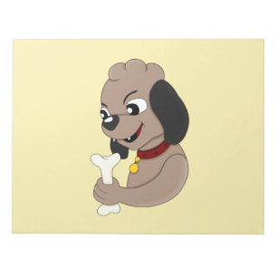 Cute puppy dog cartoon notepad