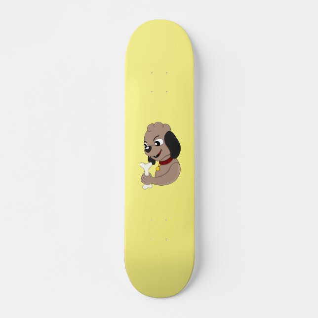 Cute puppy dog cartoon skateboard (Front)