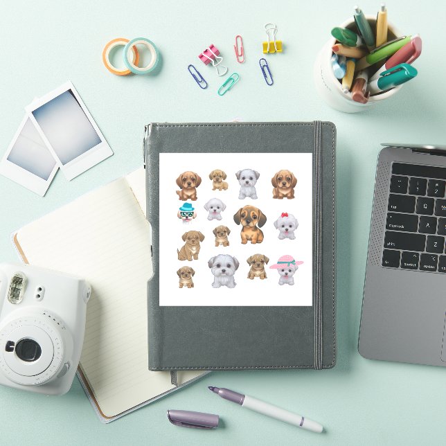 Cute Puppy Dog emoji Stickers  (iPad Cover)