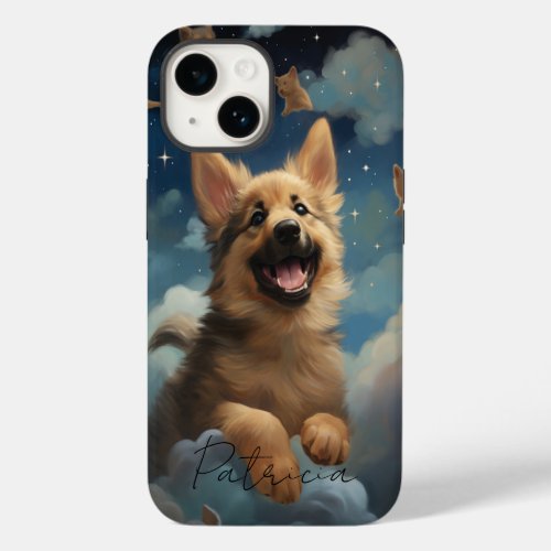 Cute Puppy Dog Fairy Illustration German Shepherd Case_Mate iPhone 14 Case