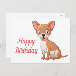 Cute Puppy Dog Funny Cartoon Chihuahua Birthday P Postcard