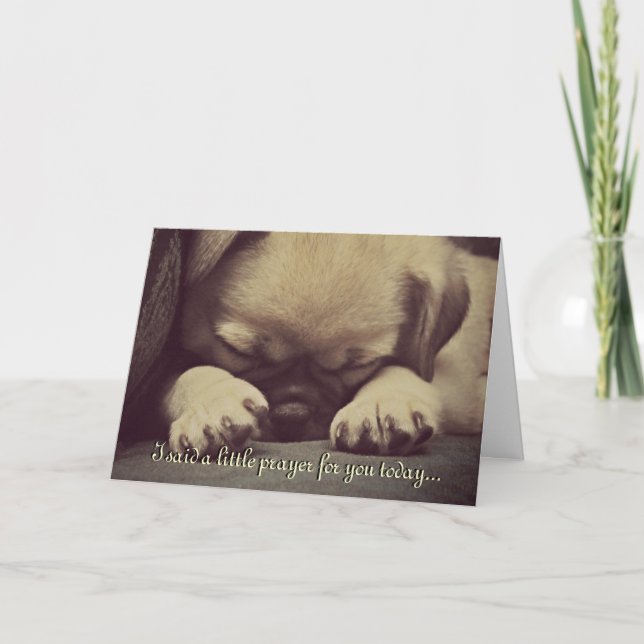 Cute Puppy Dog  Get Well Soon Greeting Card (Front)