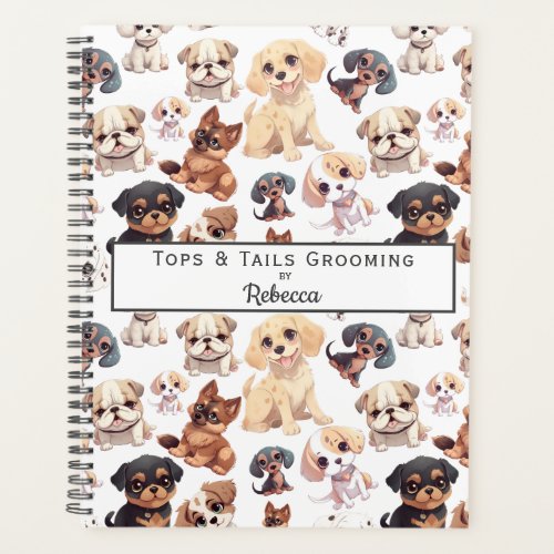 Cute Puppy Dog Grooming Business Planner