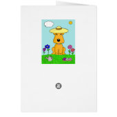Cute Puppy Dog in the Garden Card (Back)