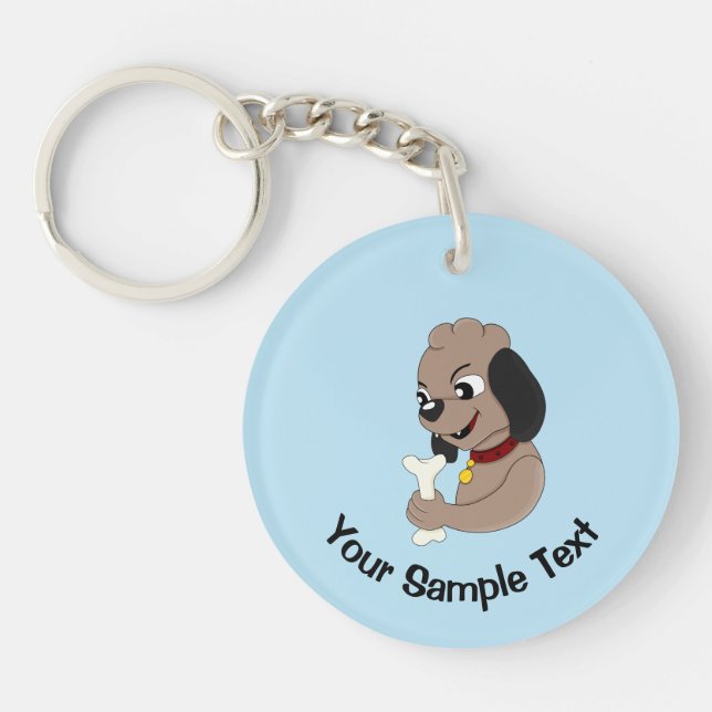 Cute puppy dog keychain (Front)