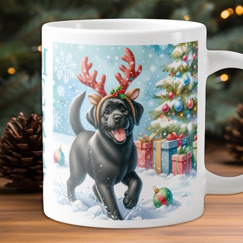 Cute Puppy Dog Labrador Retriever Christmas Large Coffee Mug