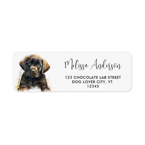 Cute Puppy Dog Labrador Retriever Return Address Label