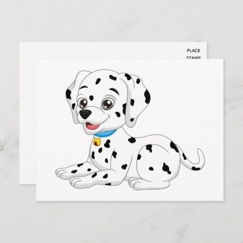 Cute Puppy Dog Love Miss You Hello Dalmatian Postcard