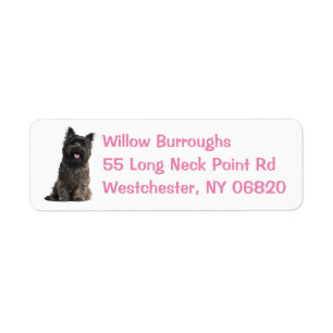 Cute Puppy Dog Lover Cairn Terrier Label