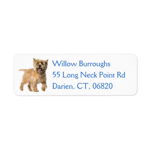 Cute Puppy Dog Lover Cairn Terrier Label