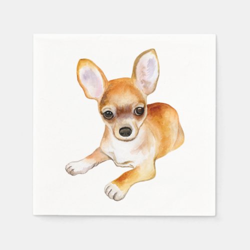 Cute Puppy Dog Lover Chihuahua Party Napkins