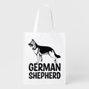 Cute Puppy Dog Lover German Shepherd Grocery Bag