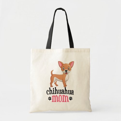 Cute Puppy Dog Lover Gift Funny Cartoon Chihuahua Tote Bag