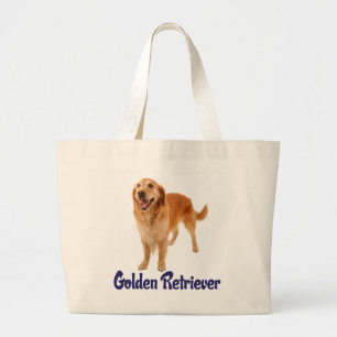 Cute Puppy Dog Lover Gift Golden Retriever Large Tote Bag