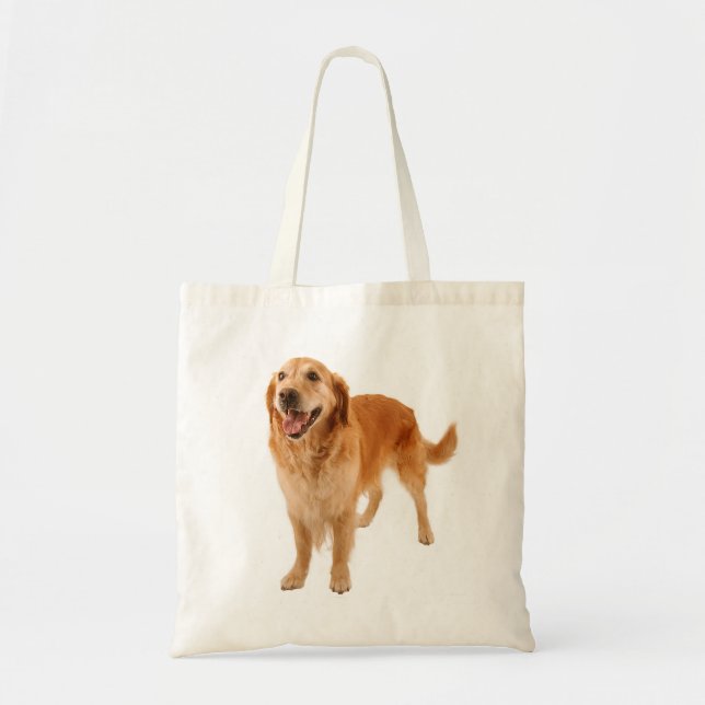 Cute Puppy Dog Lover Gift Golden Retriever Tote Bag (Front)