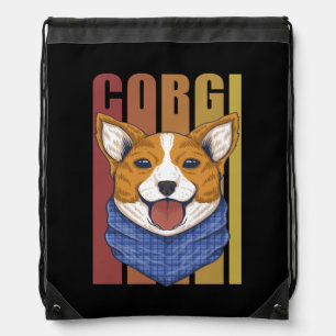 Cute Puppy Dog Lover Gift Pembroke Welsh Corgi Drawstring Bag