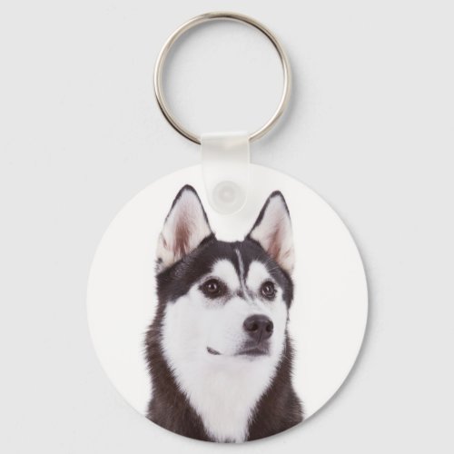 Cute Puppy Dog Lover Gift Siberian Husky  Keychain