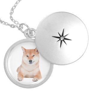 Cute Puppy Dog Lover Shiba Inu Locket Necklace
