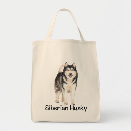 Cute Puppy Dog Lover Siberian Husky Tote Bag