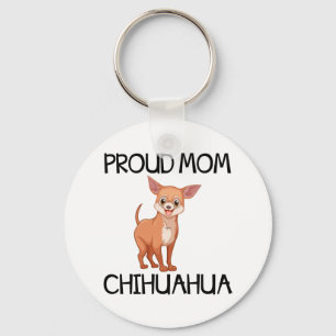 Cute Puppy Dog Mom Cartoon Chihuahua Keychain